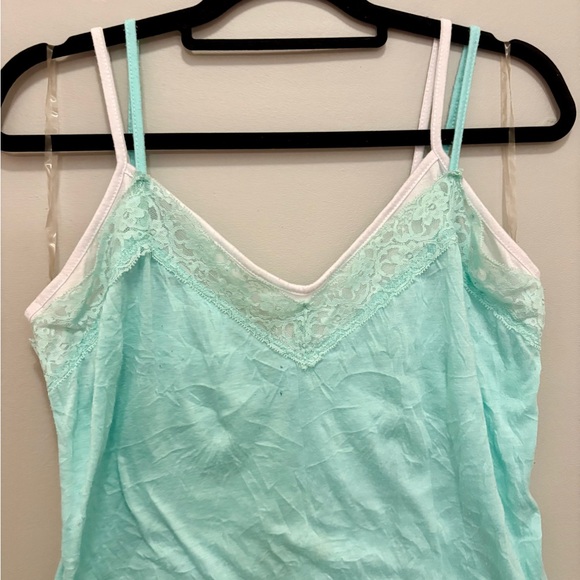 Bobbie Brooks Light Blue Lace Trim Camisole - Picture 5 of 5